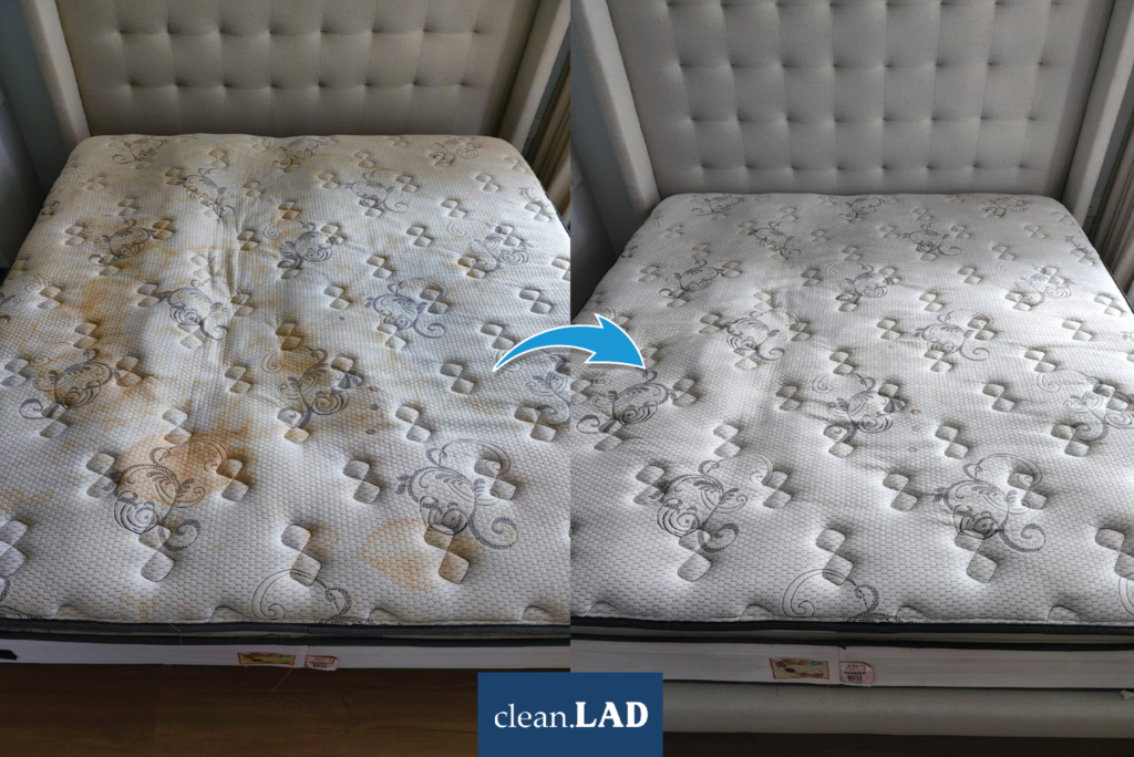 mattress cleaning before and after works from cleanLAD